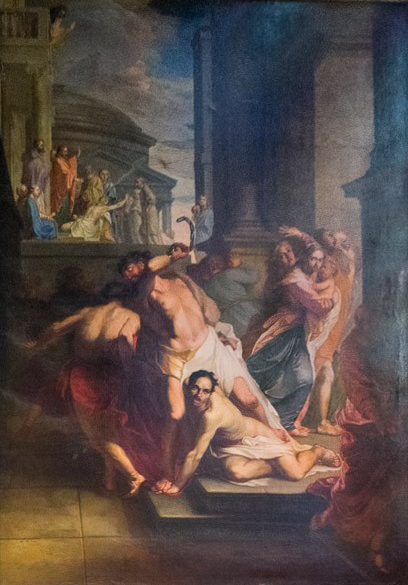 Les Fils de Sceva battus par le démon, 1702, Mathieu Elias
