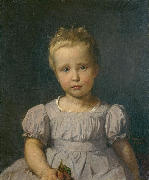 Bildnis von Rudolf Kollers Söhnlein, 1860, Ernst Stückelberg