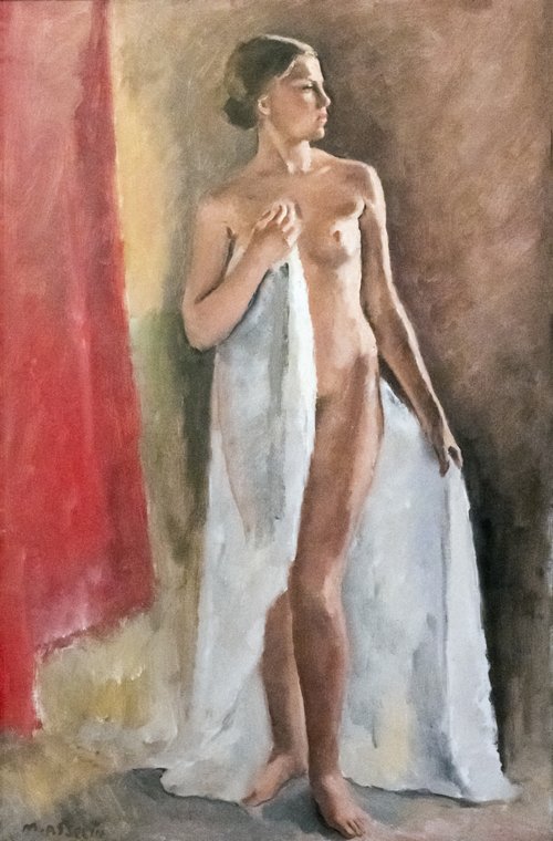 Femme nue de debout, , Maurice Asselin