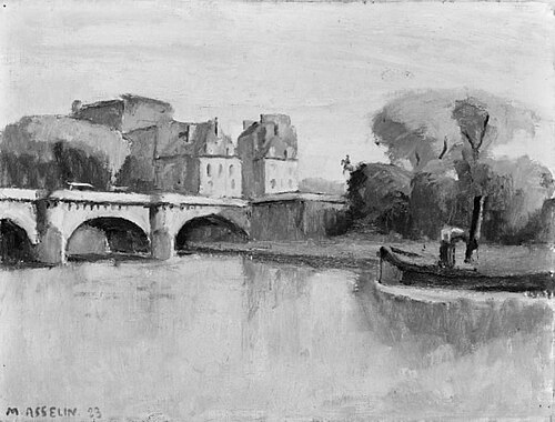 Pont Neuf, Paris, 1923, Maurice Asselin