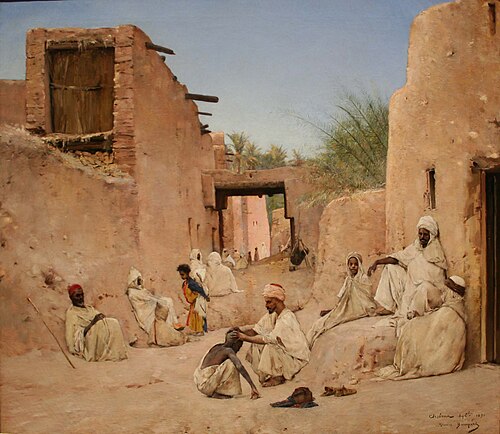Une rue de l'oasis de Chetma, , Maurice Bompard