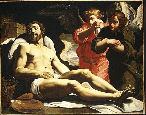 The Dead Christ in the Tomb with Two Angels, 1610, Abraham Janssens I
