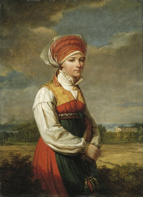Girl from Vingåker, 1822, Johan Gustaf Sandberg