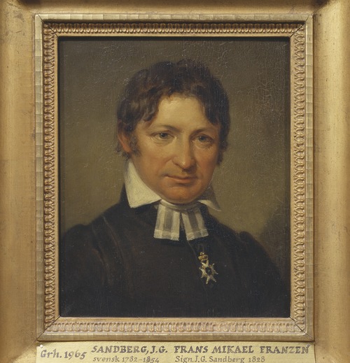 Portrait of Frans Mikael Franzén, 1772-1847, 1828, Johan Gustaf Sandberg