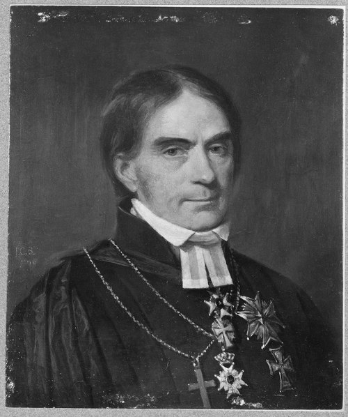 Karl Adolf Agardh (1785-1859), professor, bishop, married to Margareta Charlotta Lindschough, 1848, Johan Gustaf Sandberg