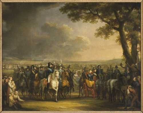 Review on Ladugårdsgärde, Stockholm, 1818, Johan Gustaf Sandberg