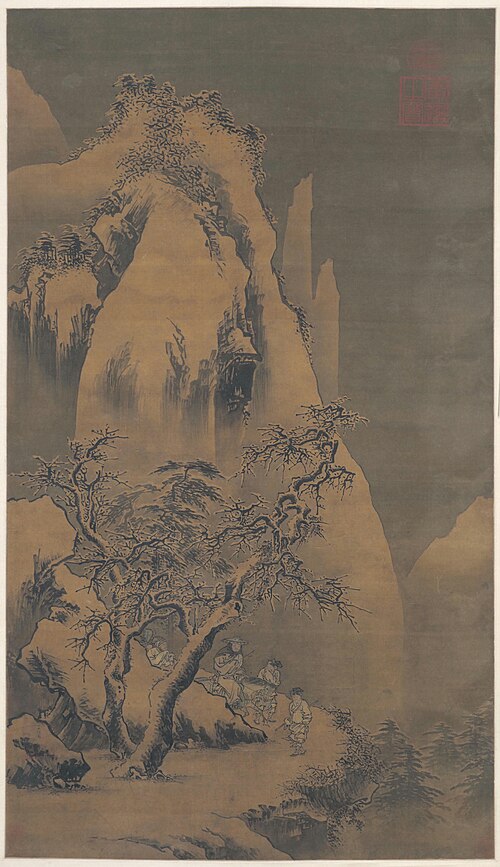 王谔踏雪寻梅图轴, 1500, Wang E