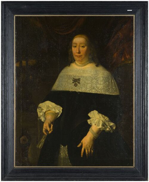 Portret van een onbekende dame, 1672, Abraham van den Tempel