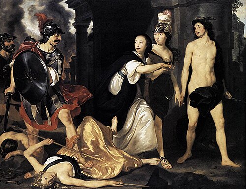 Mars Banishes ‘Nering’ from Leiden, 1651, Abraham van den Tempel