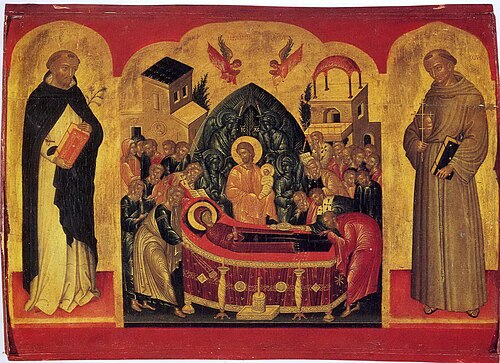 Assumption of the Virgin Mary with Saints (Ritzos), 1466, Andreas Ritzos