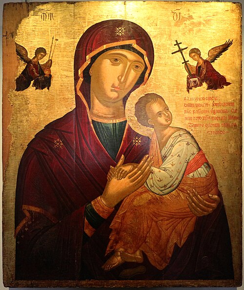 icona della madonna col bambino, , Andreas Ritzos