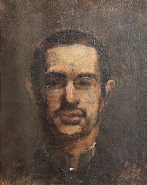 Portrait de Toulouse Lautrec, tête nue, de face, 1883, Maxime Dethomas