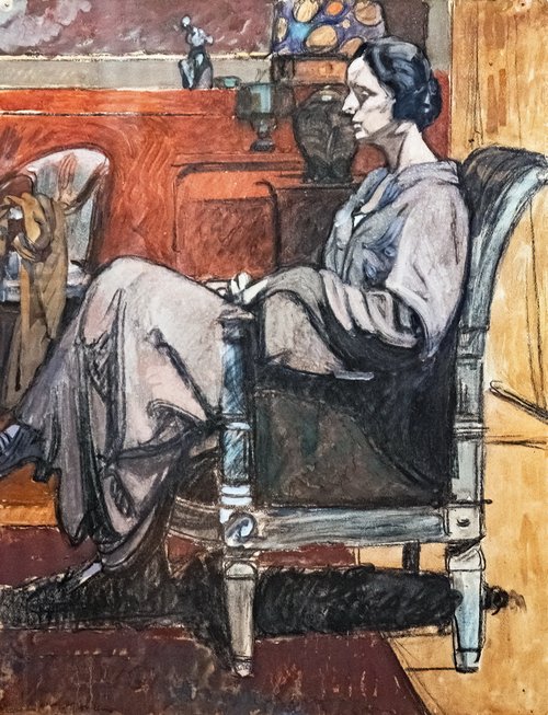 Portrait à l'atelier, 1910, Maxime Dethomas