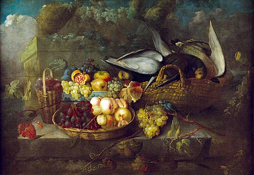 Still Life with Pigeons, , Abraham Mignon
