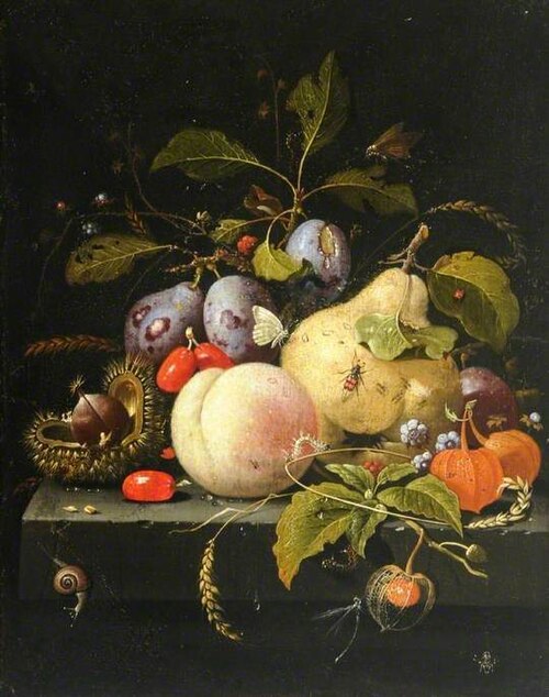 Fruit and Insects, 1700, Abraham Mignon