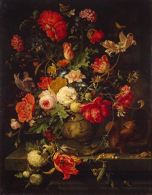 Vase of Flowers, 1660, Abraham Mignon