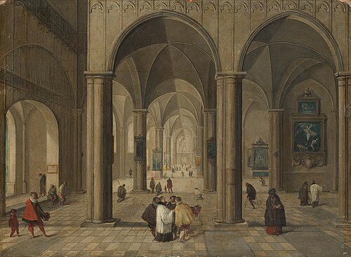 The interior of a Gothic church, 1685, Pieter Neefs