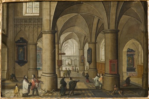Interior of a Gothic Church, , Pieter Neefs