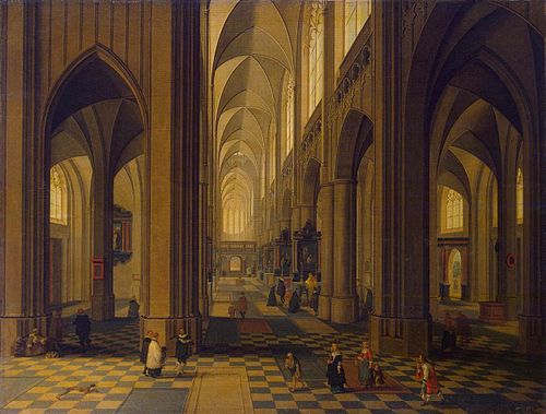 Interior of the Antwerp Cathedral, 1660, Pieter Neefs