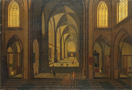 Interior of St Charles Borromeo Church in Antwerp, 1636, Pieter Neefs