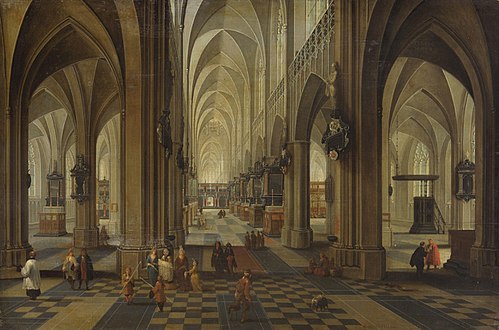 Innenansicht der Kathedrale Nôtre Dame zu Antwerpen, , Pieter Neefs