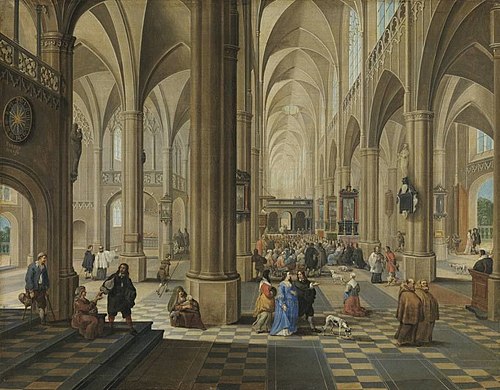 Inside a Gothic Church, 1647, Pieter Neefs