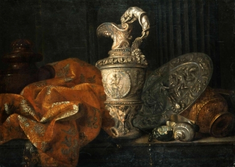 Still life with vessels., 1680, Meiffren Conte