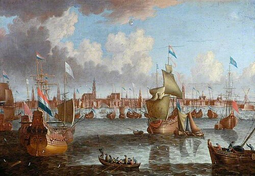 View of Amsterdam, Holland, , Abraham Storck