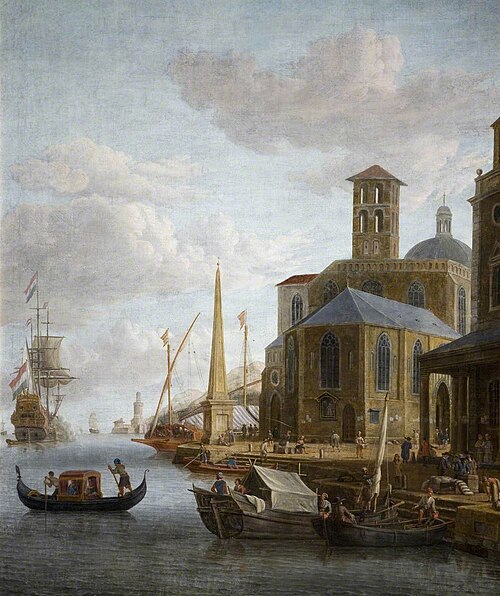 Mediterranean Harbour Scene, , Abraham Storck