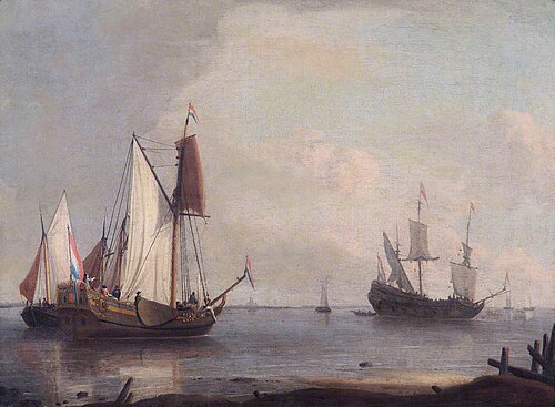 Dutch Shipping in a River, , Abraham Storck