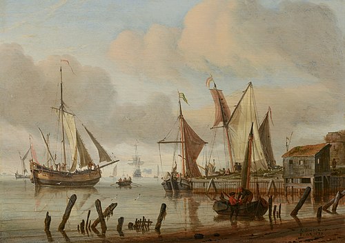 Boats at a Mooring Place, 1683, Abraham Storck