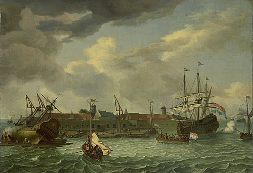 Onrust Island near Batavia, 1699, Abraham Storck