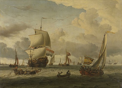 The roads of Enkhuizen, 1681, Abraham Storck