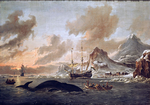 Baleiniers néerlandais près du Spitzberg, 1690, Abraham Storck