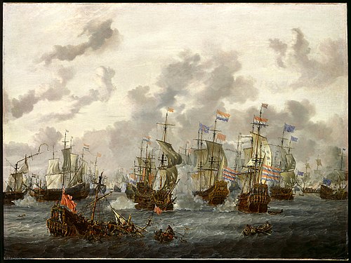 The Four Days? Battle, 1666, Abraham Storck