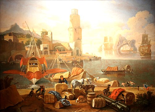 Vue d'un port méridional, 1675, Abraham Storck