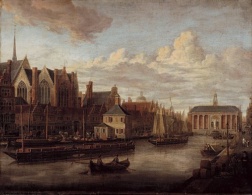 The Rokin with the Stock Exchange of Hendrick de Keijser, 1684, Abraham Storck