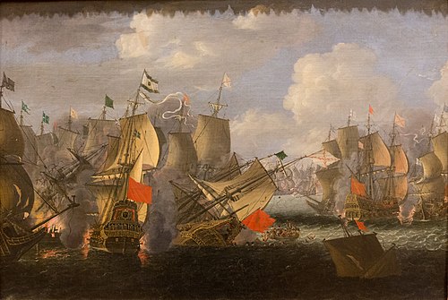 Combat naval, 1700, Abraham Storck