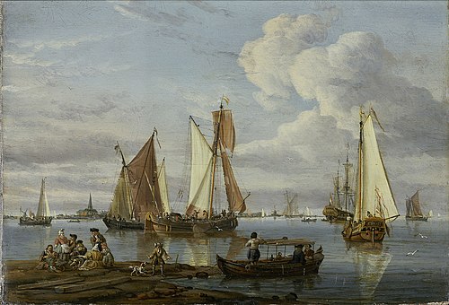 Dutch Shipping in an Estuary, , Abraham Storck