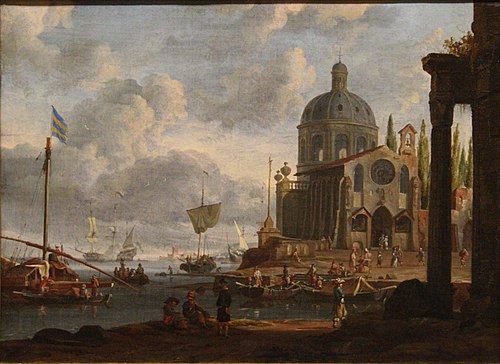 Un port de mer., 1675, Abraham Storck