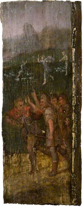 The Angel Appearing to Shepherds (in background), 1550, École flamande