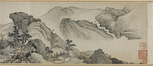 Recluse Dwellings in the Autumn Mountains, 1621, Mi Wanzhong