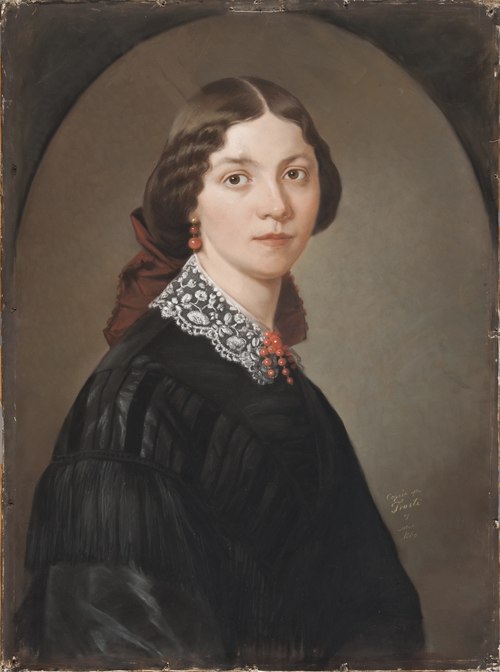 Charlotta "Lotten" Lindblad (1829-1912), pianist, pianolärare, ledamot av Kungliga Musikaliska Akade, 1866, Maria Röhl