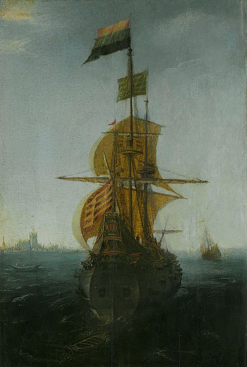 An Amsterdam East Indiaman, 1650, Abraham de Verwer