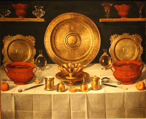 Naturaleza muerta con objetos de orfebrería, 1624, Juan de Espinosa