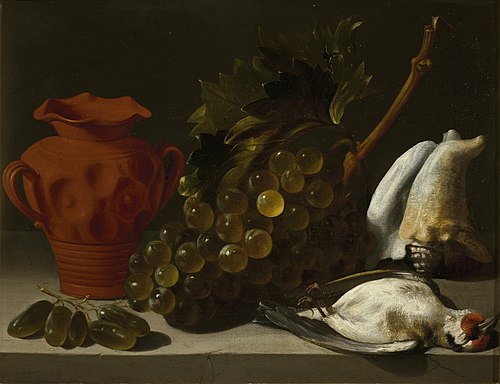 Nature morte avec oiseau mort, 1651, Juan de Espinosa