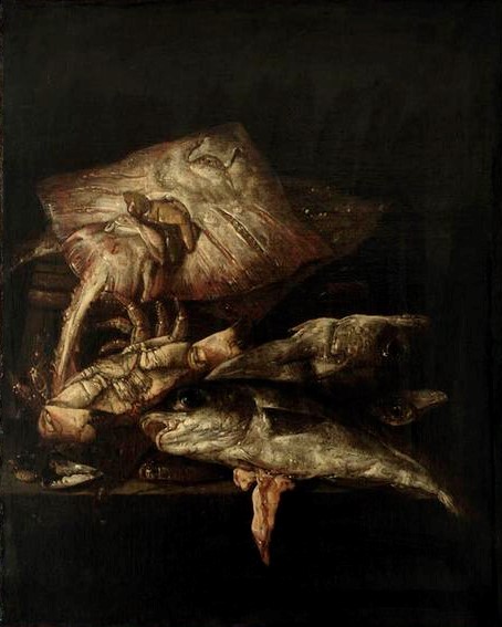 Nature morte de poissons, 1650, Abraham van Beijeren