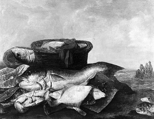 Still life with fish, 1665, Abraham van Beijeren