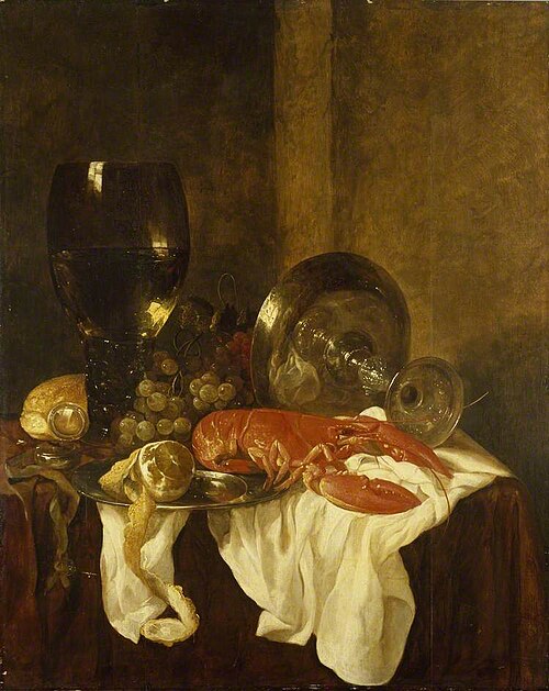 Still Life with a Lobster, 1650, Abraham van Beijeren