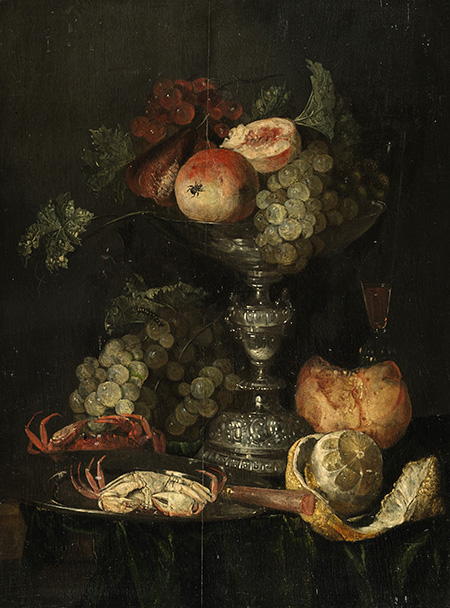 Still-Life with Fruit, Crabs, Tazza and Lemon, 1667, Abraham van Beijeren